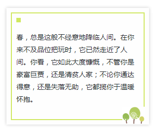 春季清新边框正文