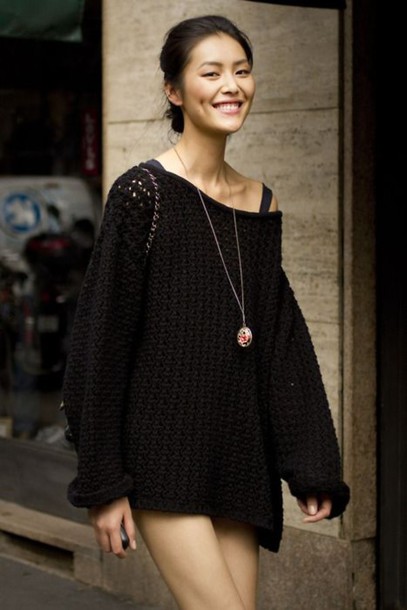 adubvp-l-610x610-dress-sweater-black-knit+sweater-sweater+dress-mini+dress-shoulder-streetstyle-glamourous-little+black+dress-graceful.jpeg