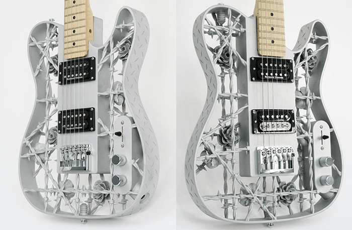 3D打印高端玩家自制铝质吉他？！ 