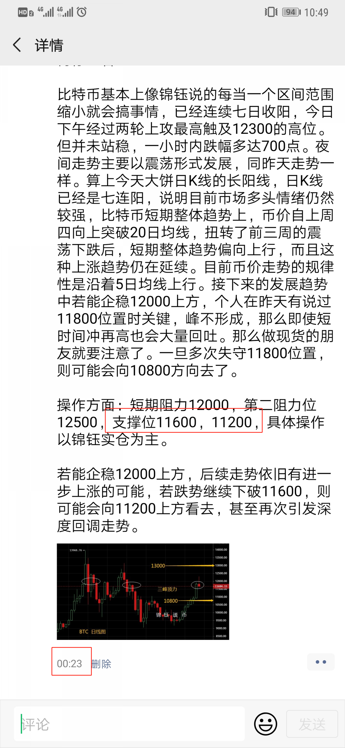 锦钰谈币：8.6比特币午间行情分析，500点空单利润你有没...