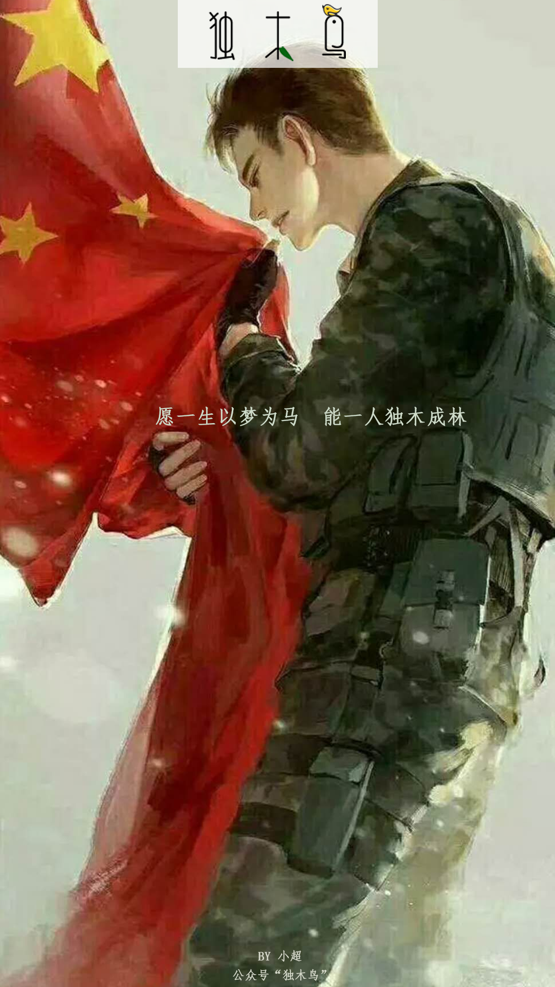 国旗.png 这些配图也太美了吧,今天都免费分享给你 | 独木鸟意境海报 第1辑 54张