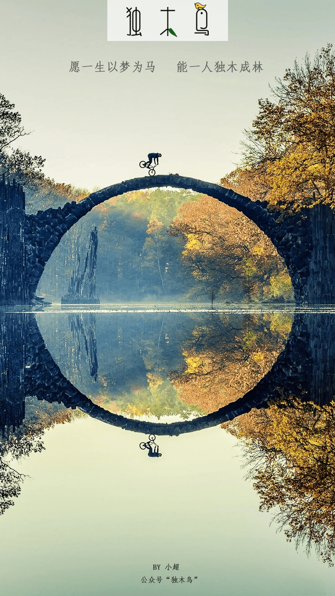 愿一生 骑车.png 这些配图也太美了吧,今天都免费分享给你 | 独木鸟意境海报 第1辑 54张