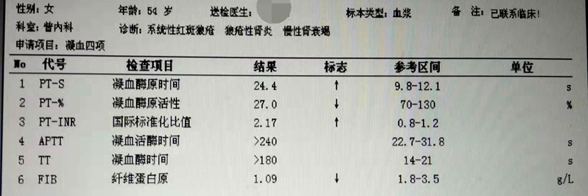 令人迷惑的凝血功能